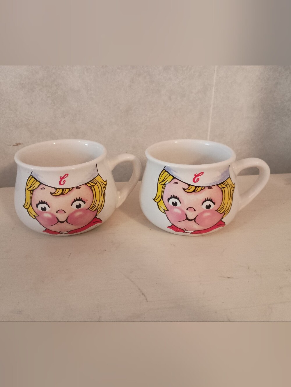 Vintage-Style White Ceramic Campbell's Soup - Set of 2 Bowls